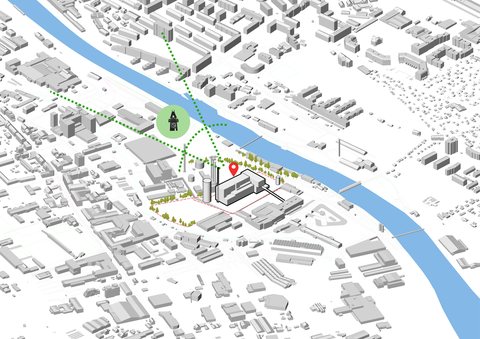 Energiewerk Graz_Axo Städtebau